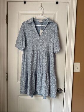 Molly Bracken Light Blue Floral Dress size M   (NWT)